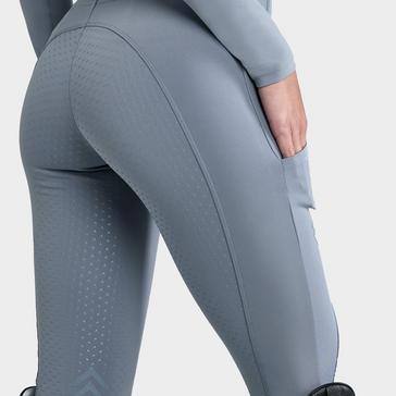 Blue Aztec Diamond Womens Core Full Seat Leggings Ash Blue