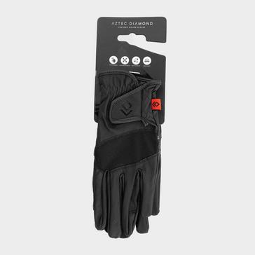 Black Aztec Diamond Pro Grip Riding Gloves Black