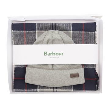 Multi Barbour Swinton Beanie & Galingale Scarf Gift Set Blue Granite