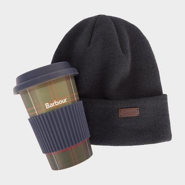 Multi Barbour Travel Mug Gift Set Navy/Classic Tartan