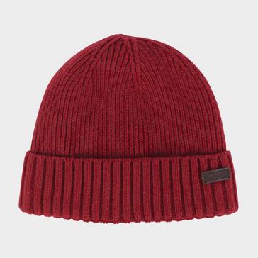 Red Barbour Carlton Beanie Cranberry