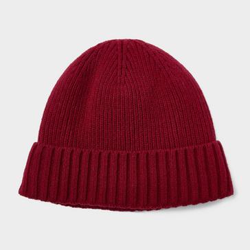 Red Barbour Carlton Beanie Cranberry