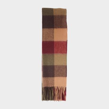 Multi Barbour Lambswool Tattersall Scarf Tawny Port