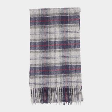 Multi Barbour Tartan Lambswool Scarf Blue Granite