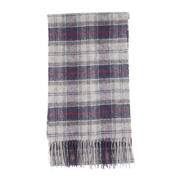 Multi Barbour Tartan Lambswool Scarf Blue Granite