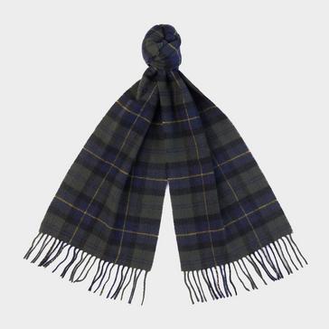 Multi Barbour Tartan Lambswool Scarf Olive Night