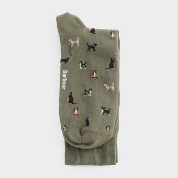 Green Barbour Mens Mavin Socks Olive/Dog