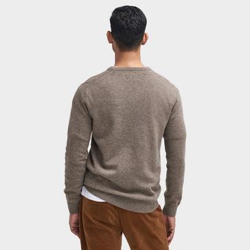  Barbour Mens Essential Lambswool V Neck Sweater Dark Stone