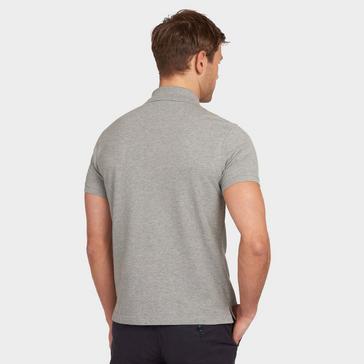 Grey Barbour Mens Tartan Pique Polo Shirt Grey Mar