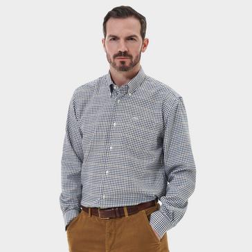 Multi Barbour Mens Henderson Regular Thermo Weave Checked Shirt Whisper White