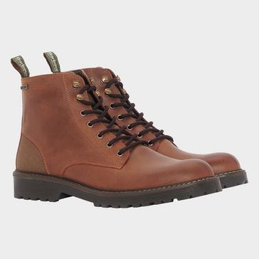 Brown Barbour Mens Harvey Derby Boots Teak