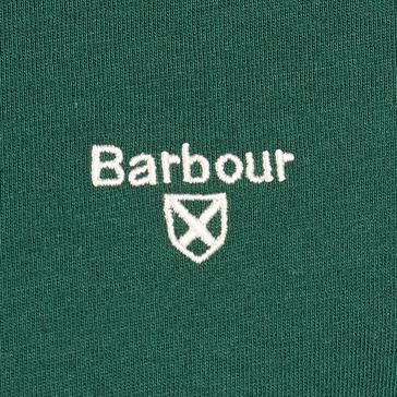 Green Barbour Mens Essential Sports T-Shirt Seaweed