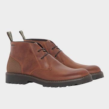 Brown Barbour Mens Maxwell Chukka Boots Teak