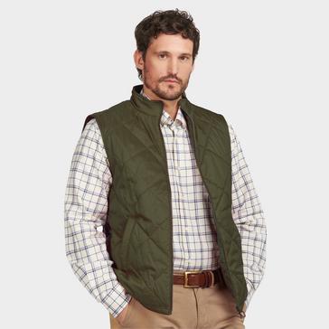 Green Barbour Mens Finn Gilet Olive