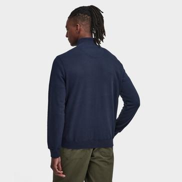 Blue Barbour Mens Beckhill Half Zip Sweatshirt Navy