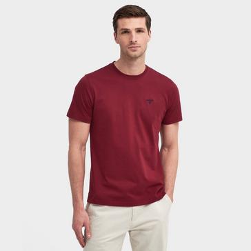 Red Barbour Mens Essential Sports T-Shirt Highland Red