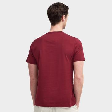 Red Barbour Mens Essential Sports T-Shirt Highland Red