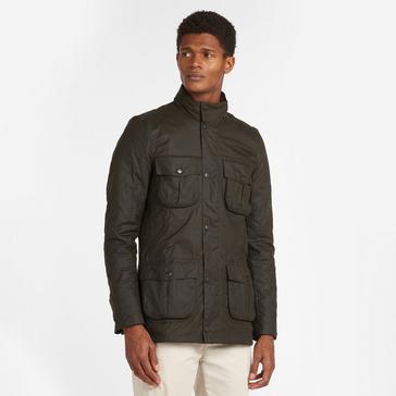 Green Barbour Mens Corbridge Wax Jacket Olive