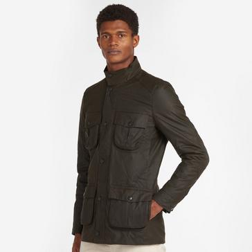 Green Barbour Mens Corbridge Wax Jacket Olive