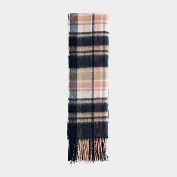 Multi Barbour Womens Vintage Plaid Scarf Navy/Pink Rust
