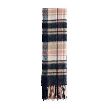 Multi Barbour Womens Vintage Plaid Scarf Navy/Pink Rust