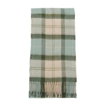 Green Barbour Womens Tartan Scarf Soft Mint