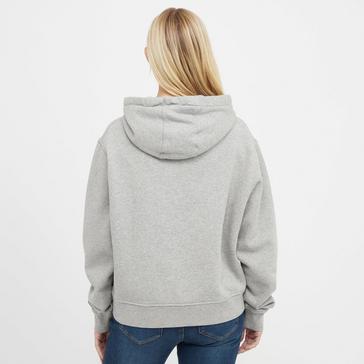 Grey Barbour Womens Marsden Oversized Hoodie Light Grey Marl