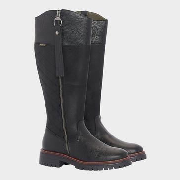 Black Barbour Womens Ingrid Tall Boots Black