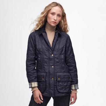 Blue Barbour Womens Beadnell Polarquilt Jacket Navy