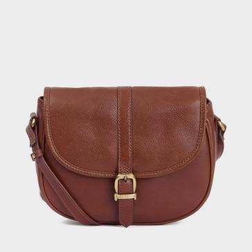 Brown Barbour Laire Medium Leather Saddle Bag Brown