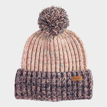 Multi Barbour Womens Norham Beanie Hat Pink Rust