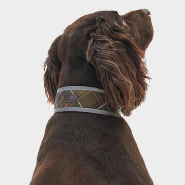 Green Barbour Reflective Tartan Comfort Collar Classic Tartan