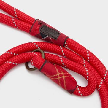 Red Barbour Reflective Dog Slip Lead Red