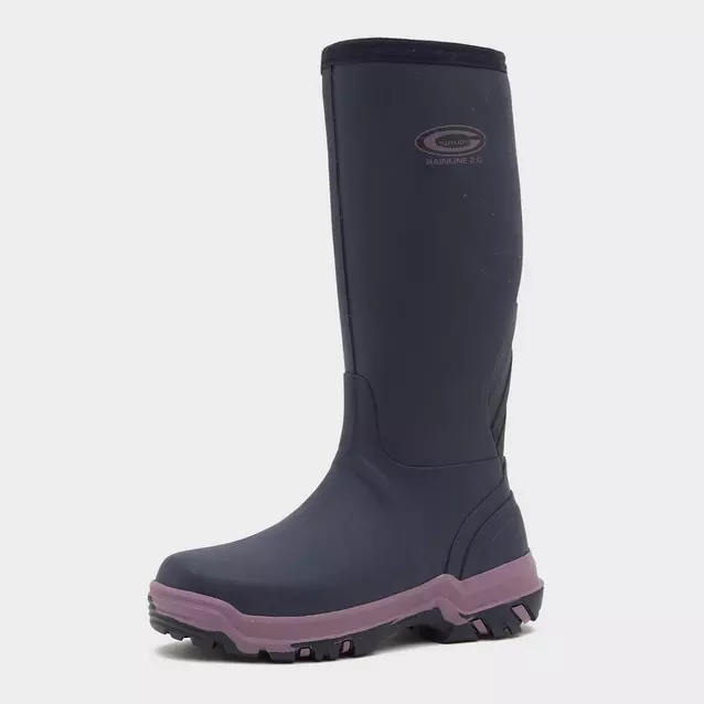 Grubs RAINLINE Wellington Boots - Aubergine Purple, UK Size 5 | Lightweight Rubber Boots With SuperGrip & Comfort Fit - View #13