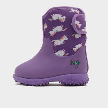 Purple Grubs Kids Muddies Puddle 5.0 Wellington Boots Unicorn/Violet