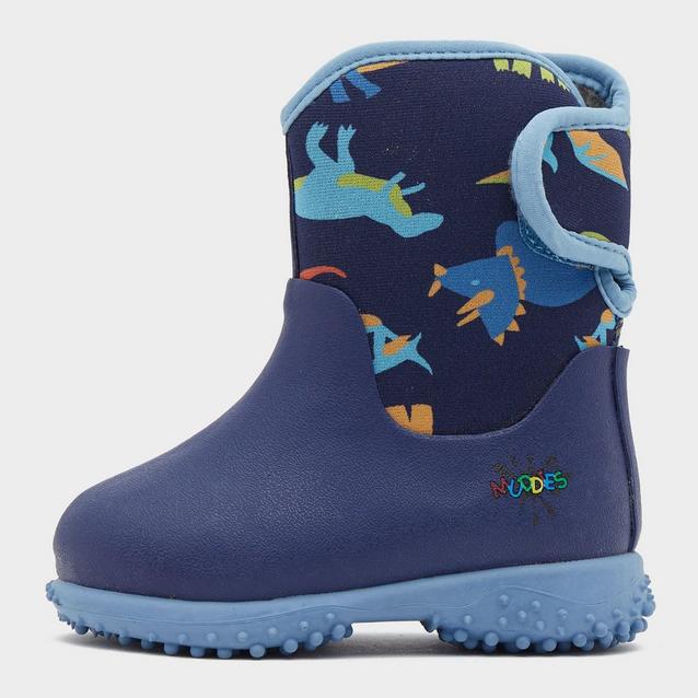 Grubs Kids Muddies Puddle Wellington Boots Dinosaur/Lime GO