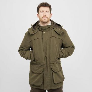 Green Hoggs of Fife Mens Kincraig Waterproof Field Jacket Olive Green