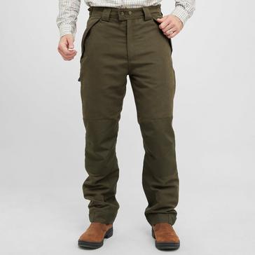 Green Hoggs of Fife Mens Kincraig Waterproof Field Trousers Olive Green