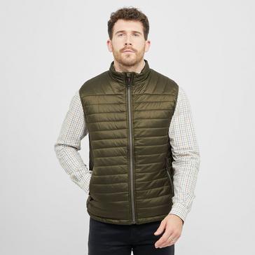 Green Hoggs of Fife Mens Kingston Rip-Stop Gilet Olive/Merlot