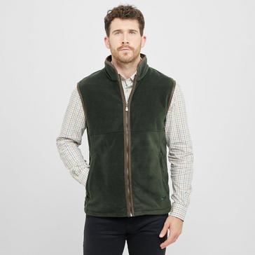 Green Hoggs of Fife Mens Stenton Technical Fleece Gilet Pine