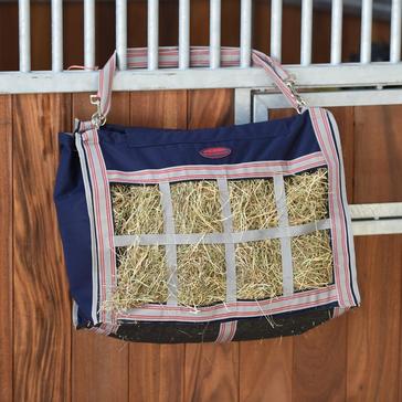 Blue WeatherBeeta Slow Feeder Hay Bag Navy/Silver/Red