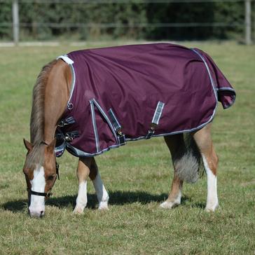 Red WeatherBeeta ComFiTec Plus Dynamic II Standard Neck Mediumweight 220g Turnout Rug Maroon/Grey/White