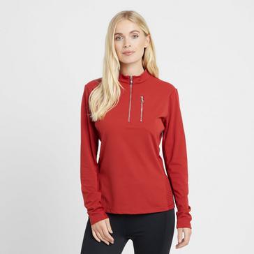 Red WeatherBeeta Womens Reno Long Sleeve Riding Top Red Ochre