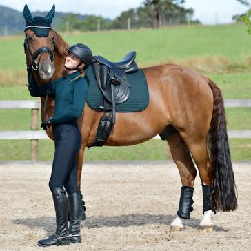 Green WeatherBeeta Prime Dressage Saddle Pad Reflecting Pond