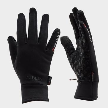 Black Dublin Polartec Fleece Riding Gloves Black