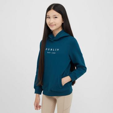 Blue Dublin Kids Lilah Lurex Logo Hoodie Legion Blue/Silver