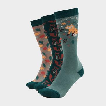 Multi Dublin Kids 3 Pack Socks Autumnal