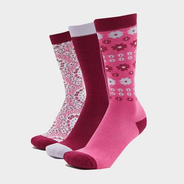 Pink Dublin Kids 3 Pack Socks Pretty In Pink