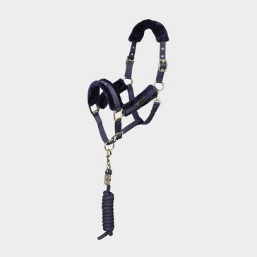 Blue Arma Logo Headcollar & Lead Rope Navy