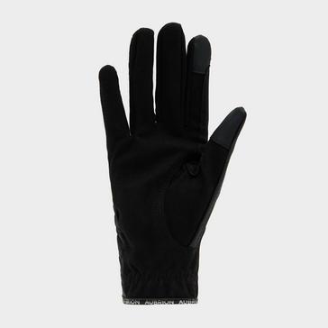 Black Aubrion Adults Aachen FlexFit Riding Gloves Black